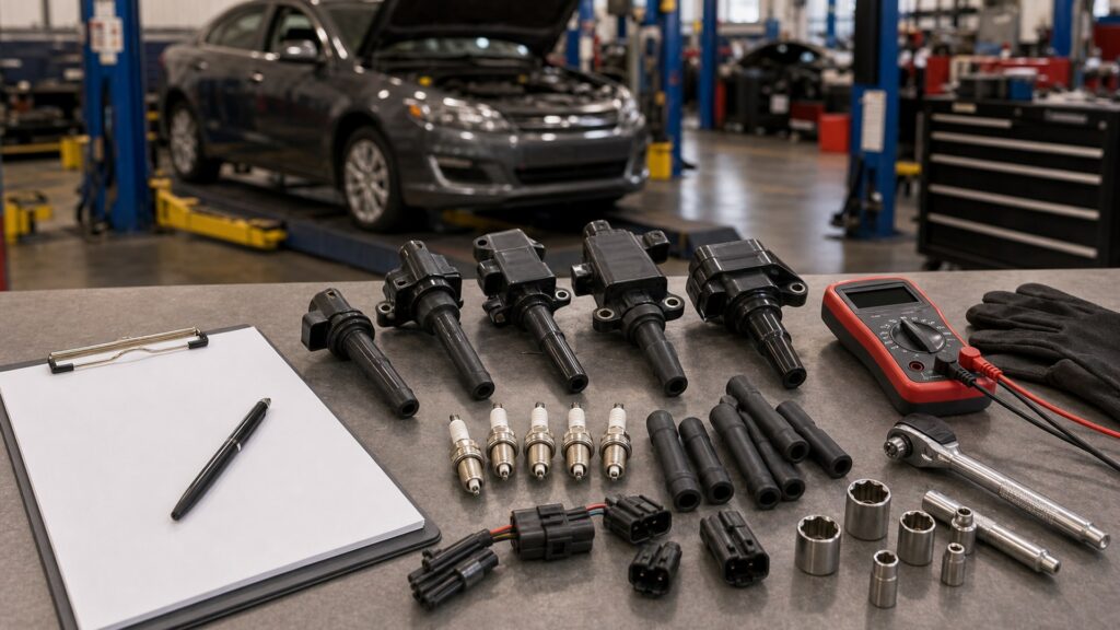 ignition coils shopping setup for repair shop estimate reviews with practical vehicle-focused details