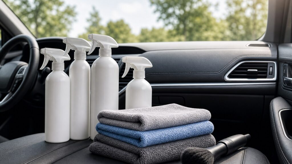 interior detail sprays shopping setup for overall selection with practical vehicle-focused details