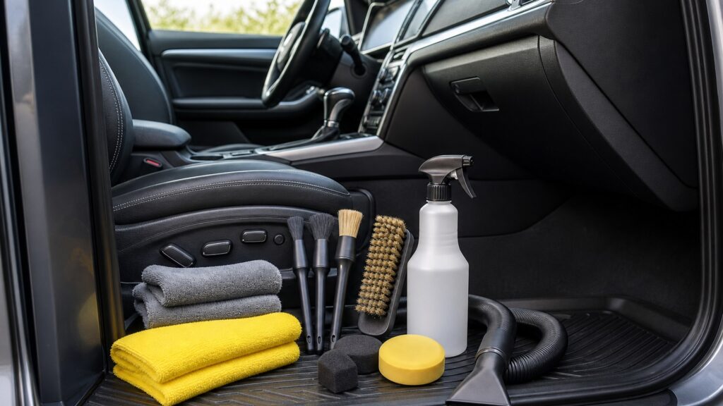 interior detailing kits shopping setup for overall selection with practical vehicle-focused details