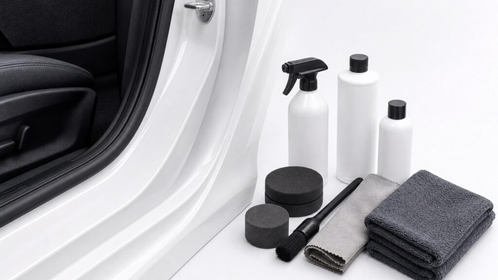 interior protectants shopping setup for paint and finish care with practical vehicle-focused details