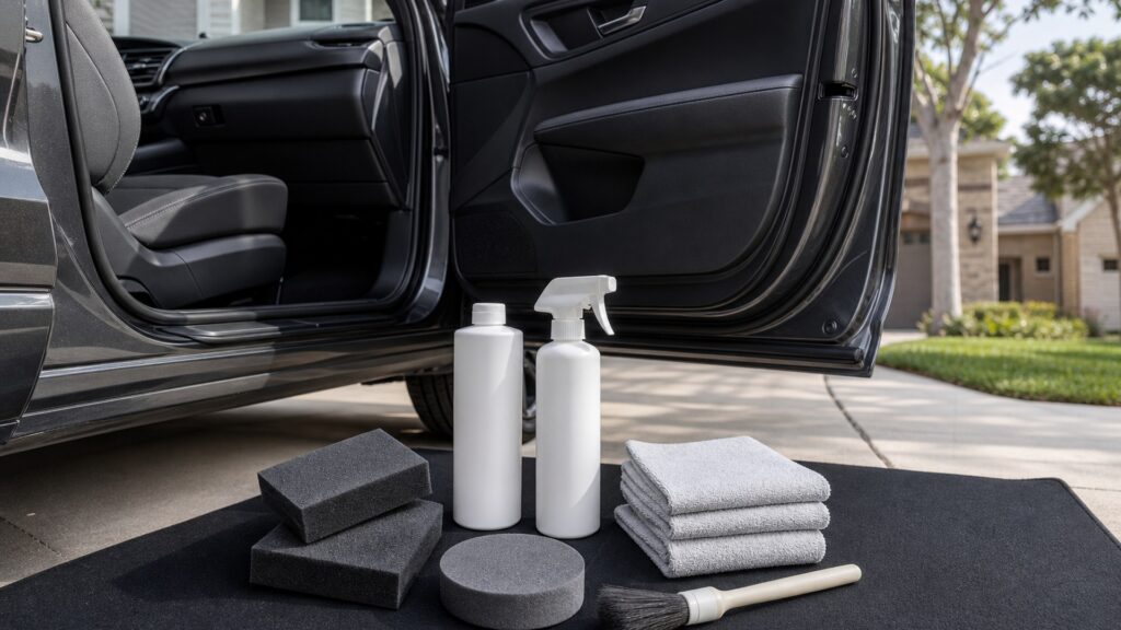 interior protectants shopping setup for weekend wash routines with practical vehicle-focused details