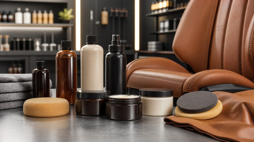 leather conditioners shopping setup for paint and finish care with practical vehicle-focused details