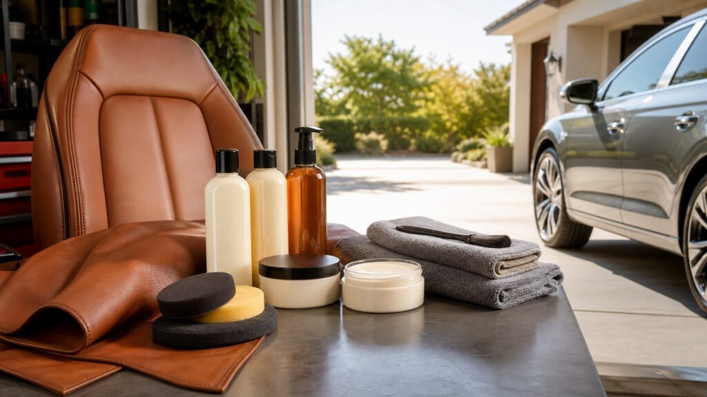 leather conditioners shopping setup for weekend wash routines with practical vehicle-focused details