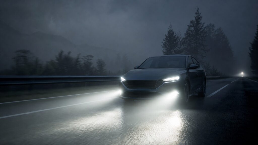 led fog lights shopping setup for night driving visibility with practical vehicle-focused details