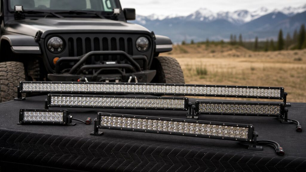 led light bars shopping setup for overall selection with practical vehicle-focused details