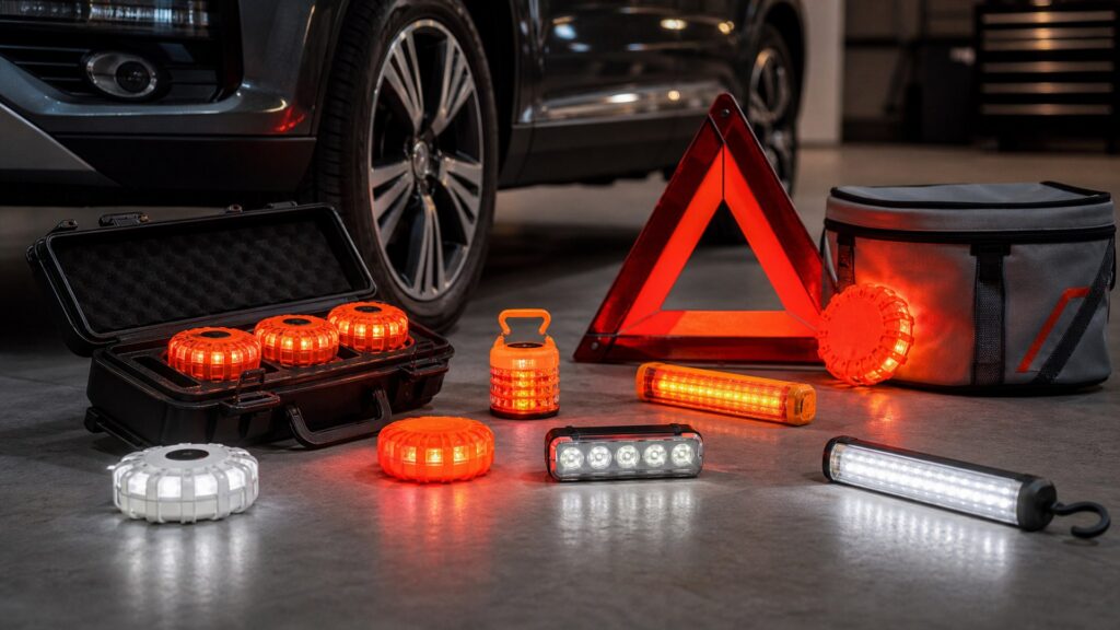 led road flares shopping setup for overall selection with practical vehicle-focused details