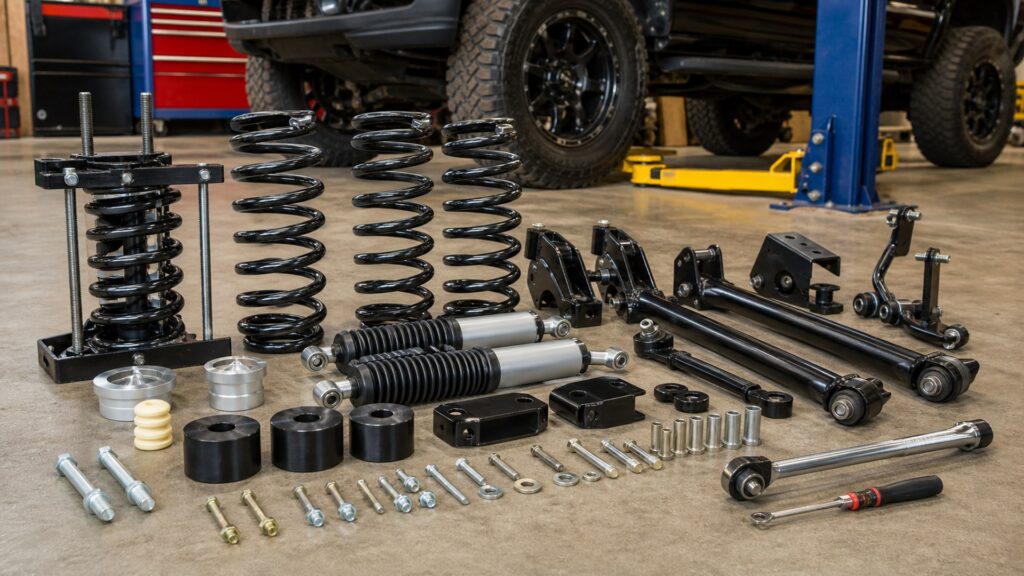 lift kits shopping setup for installation complexity with practical vehicle-focused details