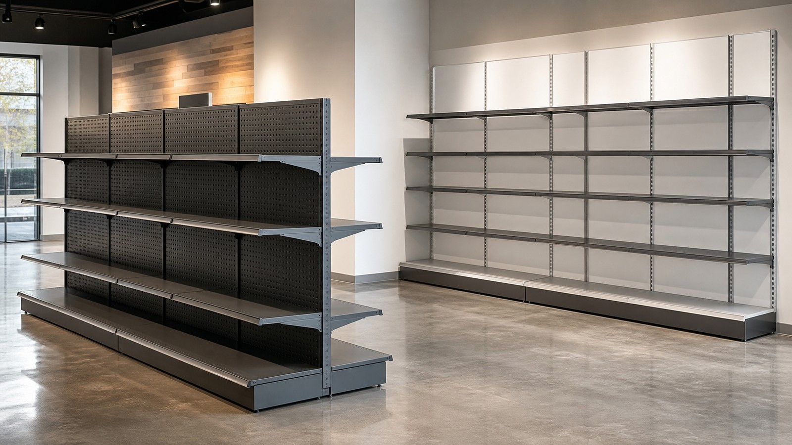 Lozier Gondola Shelving vs Uniweb Wall Display System: Which Retail Display Shelving Is Better?