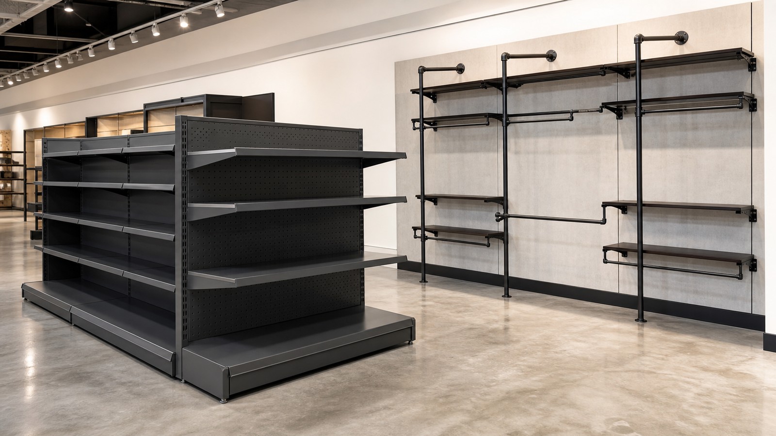 Madix Maxi Line Gondola Shelving vs Econoco Pipeline Wall Unit: Which Retail Display Shelving Is Better?