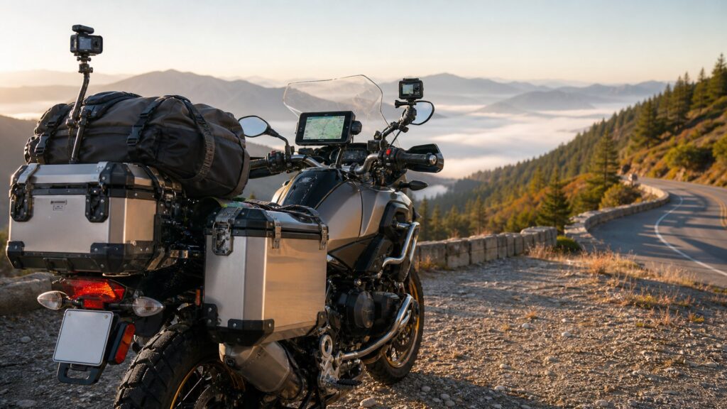 motorcycle dash cameras shopping setup for road trip technology needs with practical vehicle-focused details