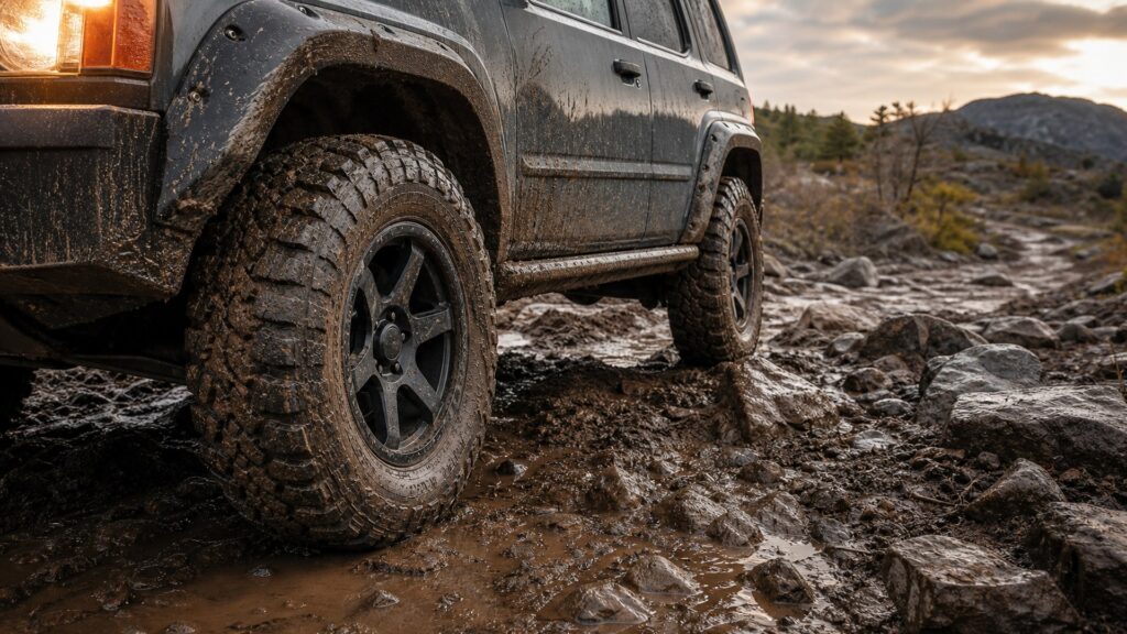 mud-terrain tires shopping setup for off-road terrain needs with practical vehicle-focused details