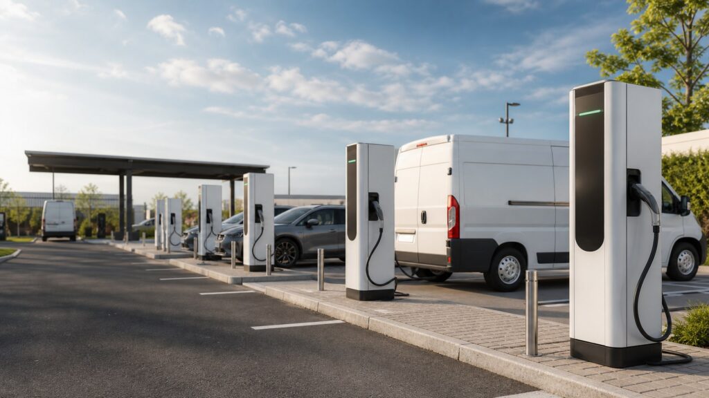 networked charging stations shopping setup for public and fleet charging with practical vehicle-focused details