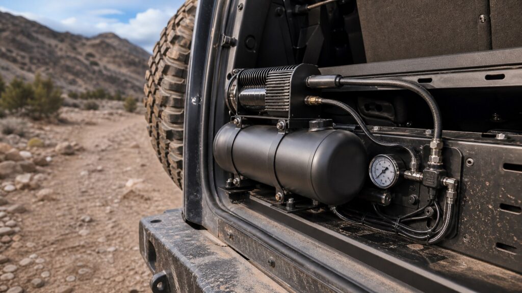 onboard air compressors shopping setup for off-road accessories durability needs with practical vehicle-focused details