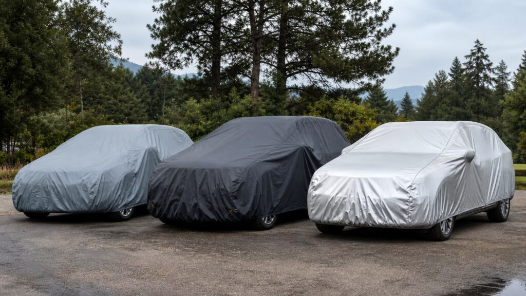 outdoor car covers shopping setup for overall selection with practical vehicle-focused details