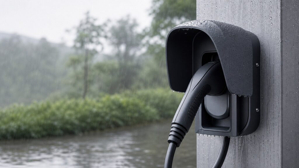 outdoor charging covers shopping setup for outdoor charging installations with practical vehicle-focused details