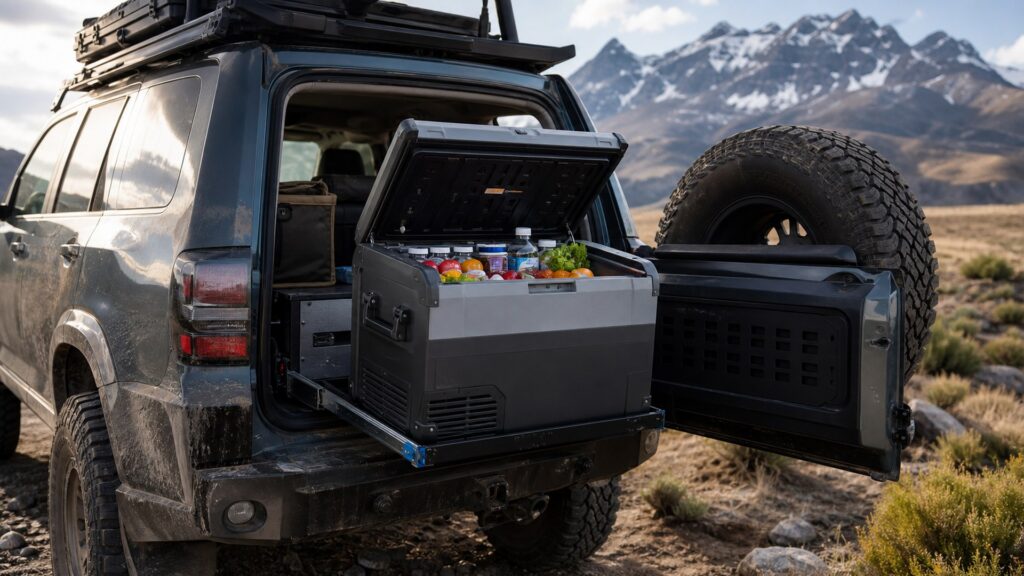 overlanding fridges shopping setup for overall selection with practical vehicle-focused details