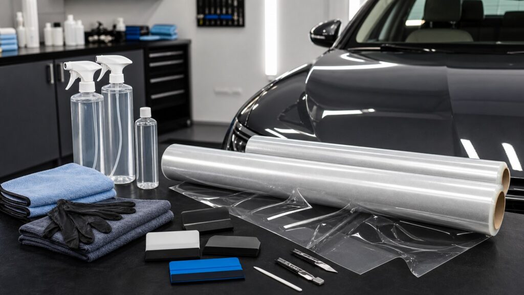 paint protection film kits shopping setup for paint and finish care with practical vehicle-focused details