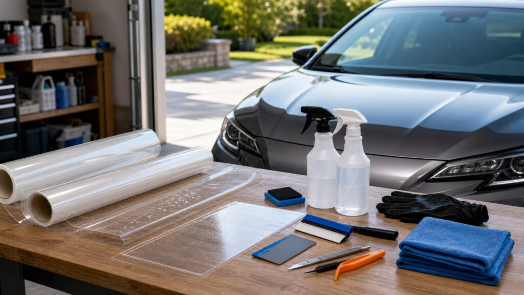 paint protection film kits shopping setup for weekend wash routines with practical vehicle-focused details