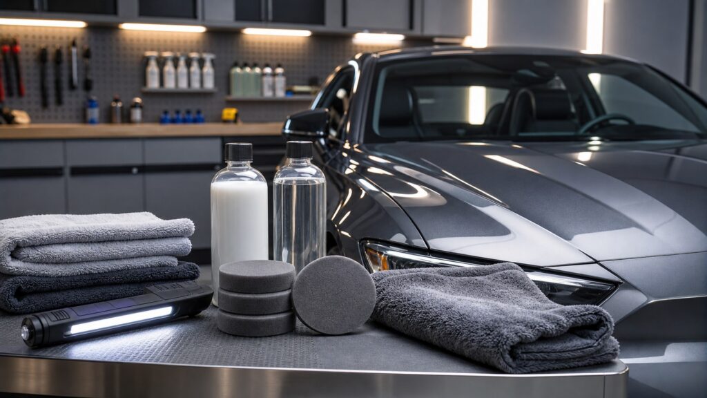 paint sealants shopping setup for maintenance wash supplies with practical vehicle-focused details