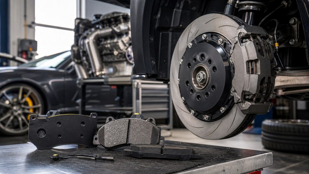 performance brake pads shopping setup for engine and drivetrain goals with practical vehicle-focused details