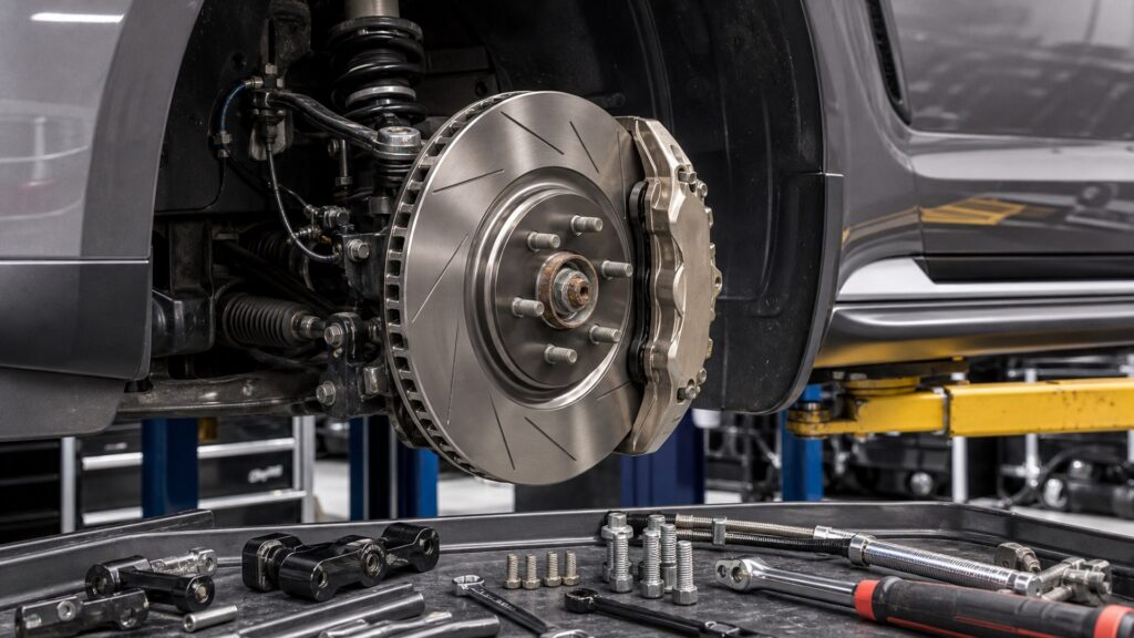 performance brake rotors shopping setup for installation complexity with practical vehicle-focused details