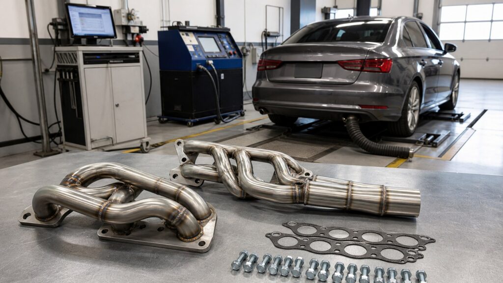 performance exhaust headers shopping setup for emissions and inspection planning with practical vehicle-focused details