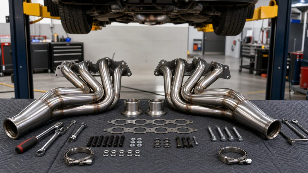 performance exhaust headers shopping setup for installation complexity with practical vehicle-focused details