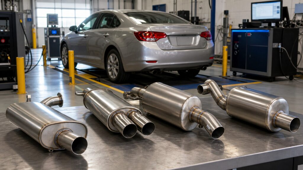 performance mufflers shopping setup for emissions and inspection planning with practical vehicle-focused details