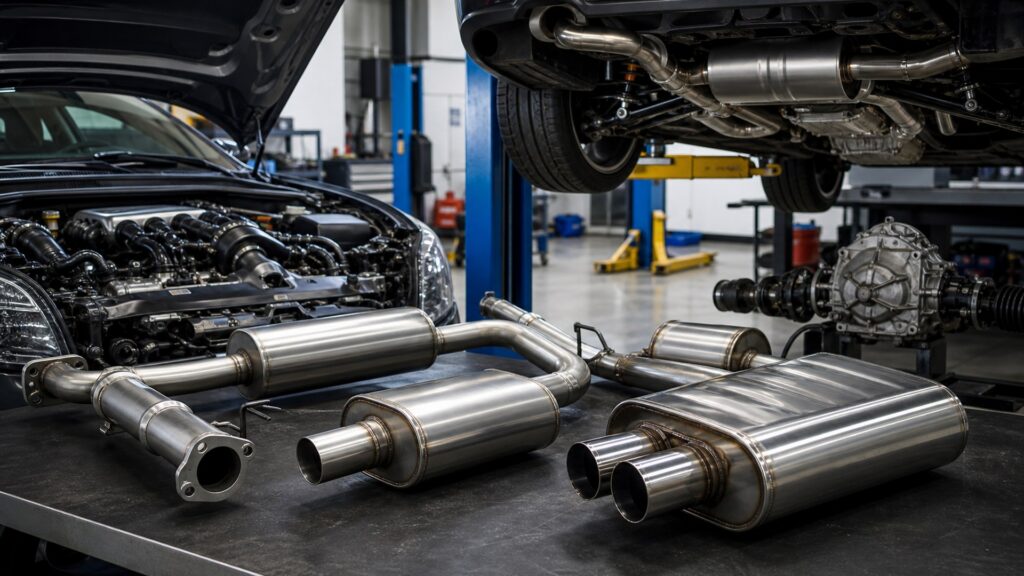 performance mufflers shopping setup for engine and drivetrain goals with practical vehicle-focused details