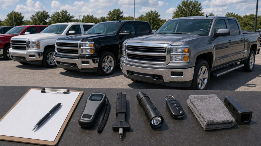 pickup trucks shopping setup for resale value considerations with practical vehicle-focused details
