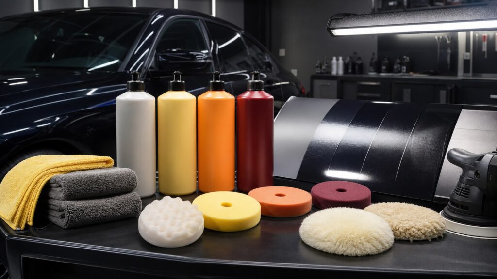 polishing compounds shopping setup for overall selection with practical vehicle-focused details