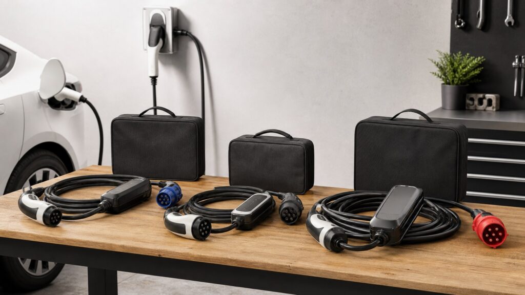 portable ev chargers shopping setup for overall selection with practical vehicle-focused details