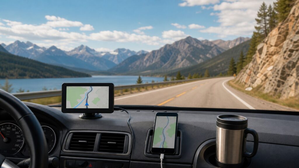 portable gps navigators shopping setup for road trip technology needs with practical vehicle-focused details