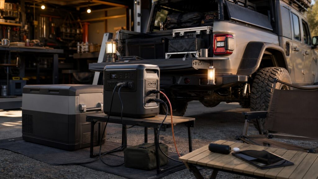 portable power stations shopping setup for jeep and truck builds with practical vehicle-focused details