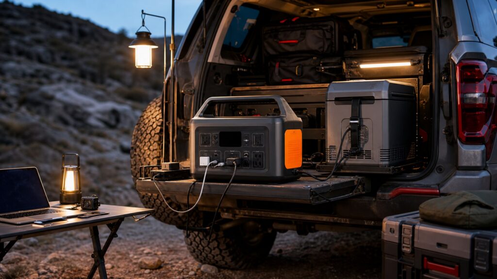 portable power stations shopping setup for trail recovery planning with practical vehicle-focused details
