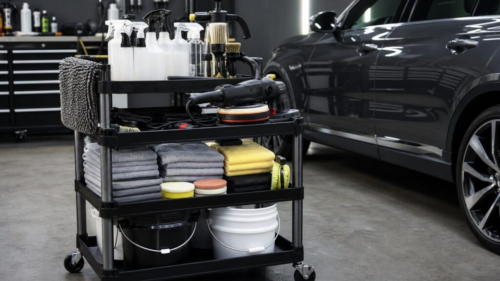 professional detailing kits shopping setup for overall selection with practical vehicle-focused details