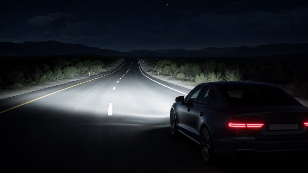 projector headlights shopping setup for night driving visibility with practical vehicle-focused details