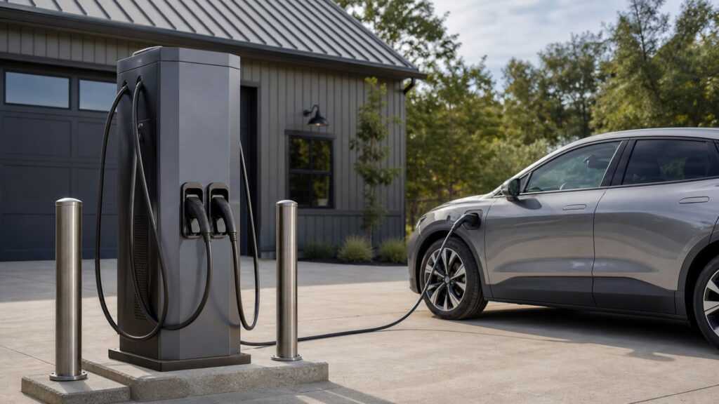 public charging stations shopping setup for home charging setup with practical vehicle-focused details