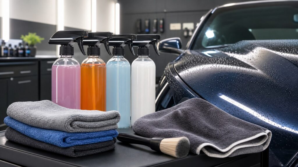 quick detailer sprays shopping setup for paint and finish care with practical vehicle-focused details