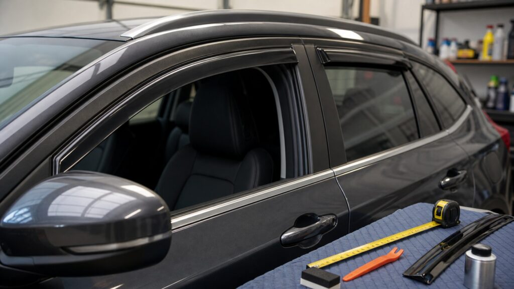 rain guards shopping setup for vehicle fitment and mounting with practical vehicle-focused details