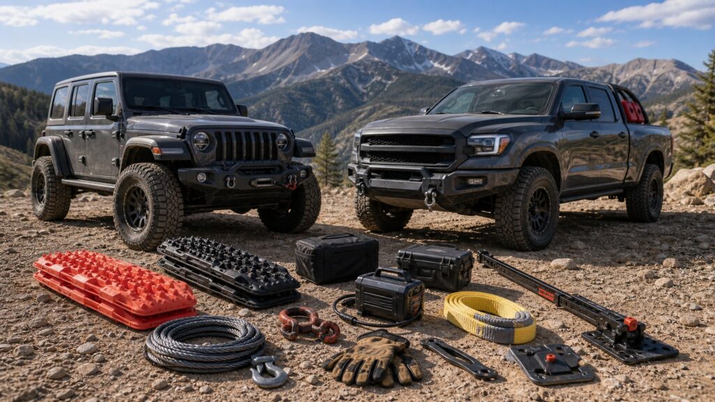 recovery equipment shopping setup for jeep and truck builds with practical vehicle-focused details