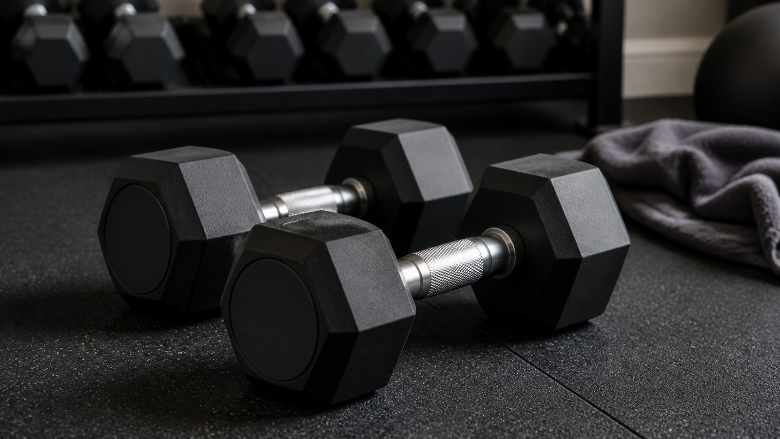 Rubber Hex Dumbbells