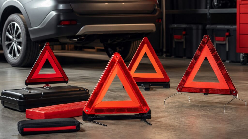 roadside warning triangles shopping setup for overall selection with practical vehicle-focused details