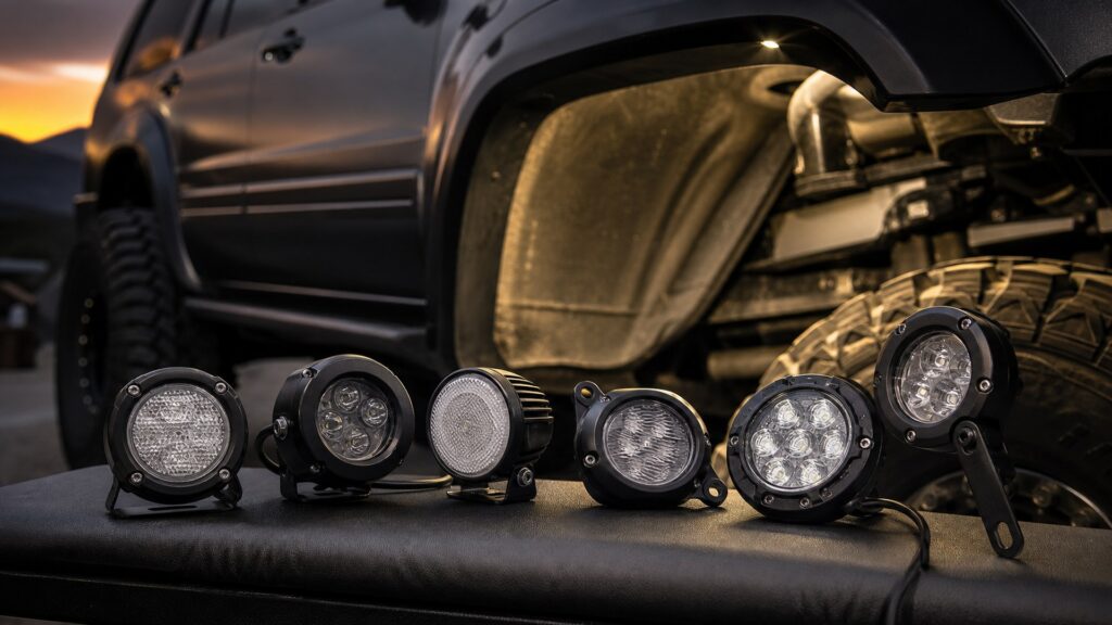 rock lights shopping setup for overall selection with practical vehicle-focused details