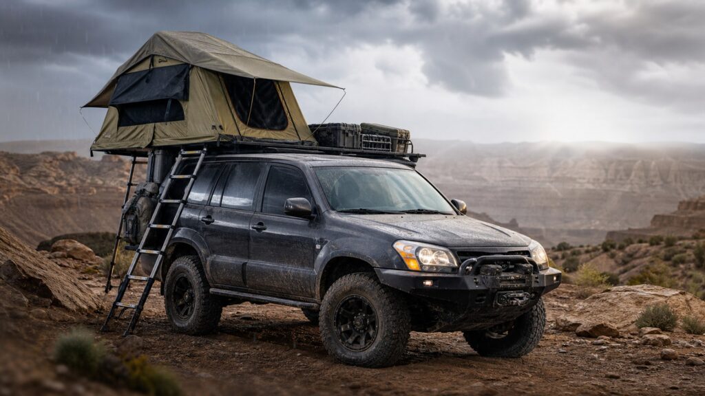 roof top tents shopping setup for overlanding gear durability needs with practical vehicle-focused details