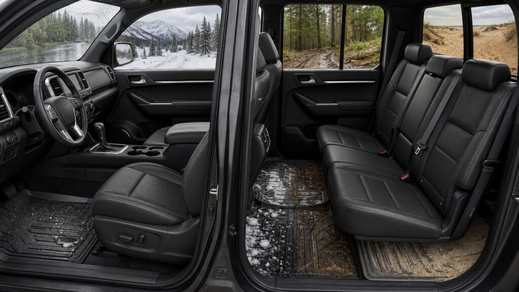 rubber floor liners shopping setup for all-weather interior use with practical vehicle-focused details