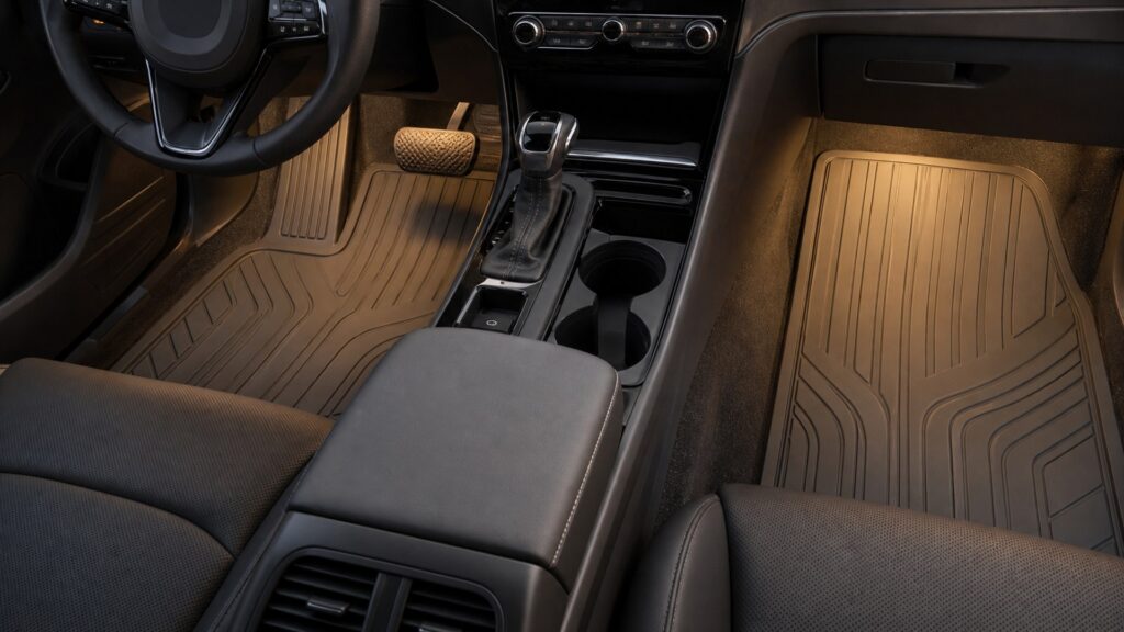 rubber floor liners shopping setup for cabin comfort upgrades with practical vehicle-focused details