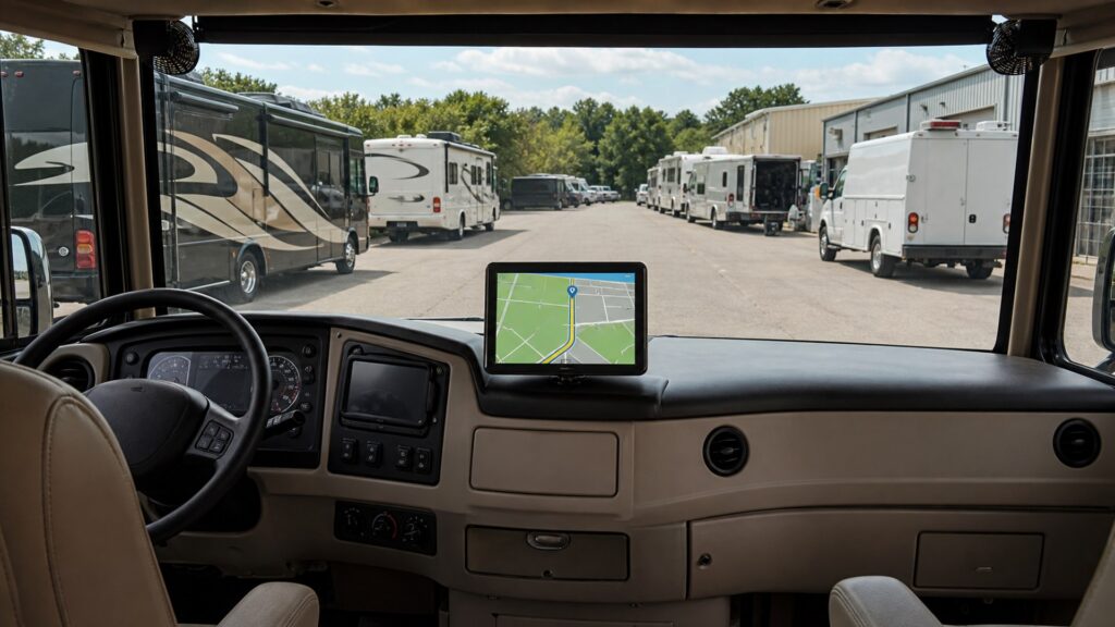 rv gps units shopping setup for fleet and commuter vehicles with practical vehicle-focused details