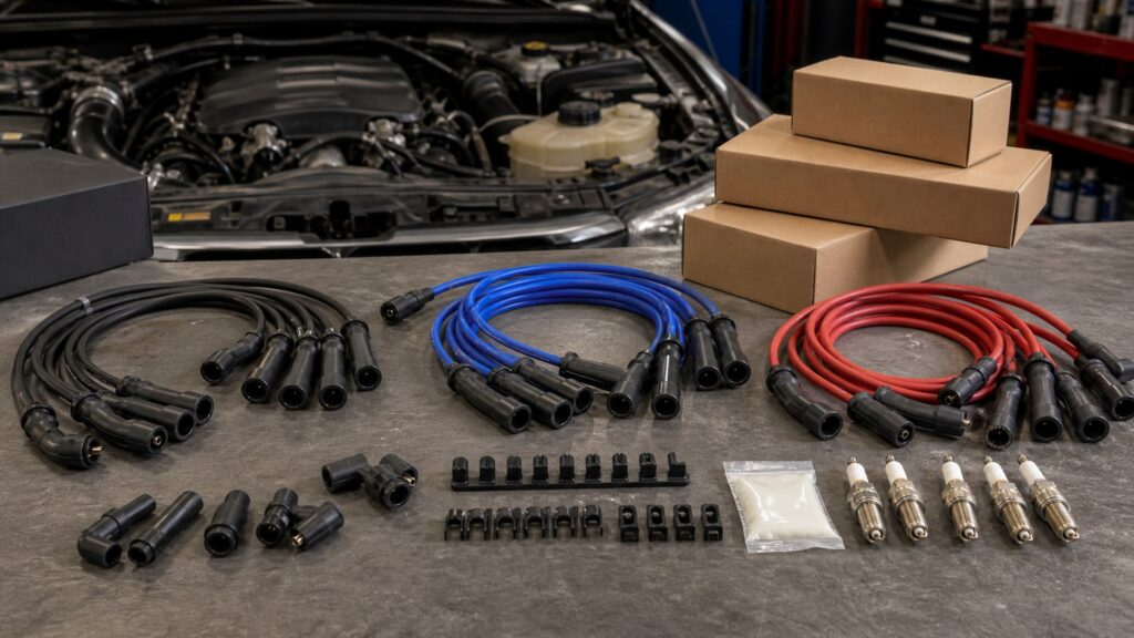 spark plug wires shopping setup for aftermarket part selection with practical vehicle-focused details