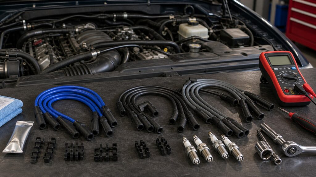 spark plug wires shopping setup for overall selection with practical vehicle-focused details